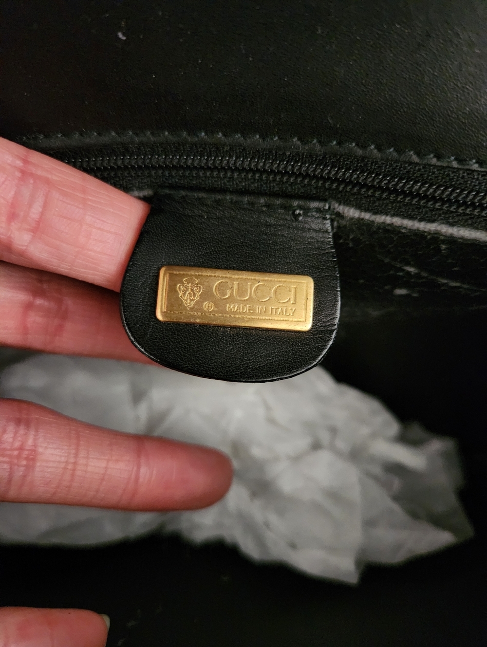 Gucci Black Crossbody Shoulder Bag with Gold Hardware - Picture 6 of 8
